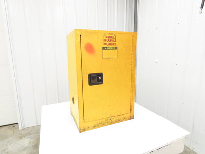 Justrite 25710 Suregrip Flammable Safety Cabinet 12 Gal Yellow Manual Close