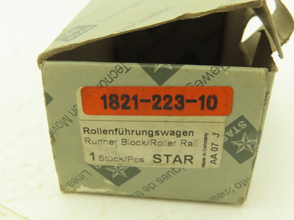 Star Rexroth 1821-223-10 Ball Bearing Runner Linear Rail Block 1821-22X-10 X=3