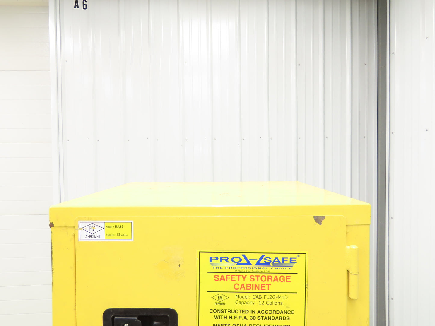 Pro Safe CAB-F12G-M1D Flammable Safety Cabinet 12 Gal Yellow Manual Close
