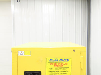 Pro Safe CAB-F12G-M1D Flammable Safety Cabinet 12 Gal Yellow Manual Close