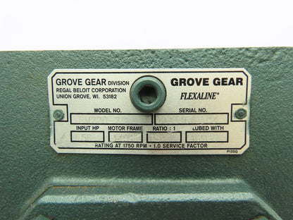 Grove Gear BM220-2 Flexaline Worm Gearbox 15:1 Reducer 117rpm 140TC LH Output