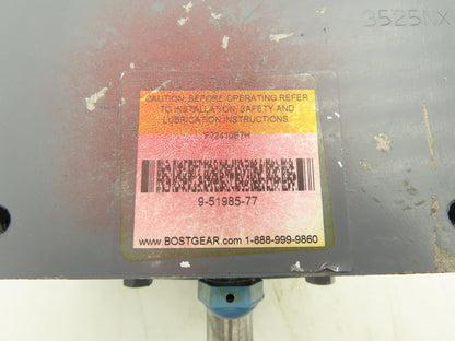 Boston Gear F72410B7H Worm Gearbox 10:1 Reducer 3Hp 175rpm 143/145TC Dual Shaft