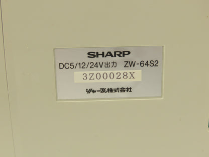 Sharp ZW-64S2 Output I/O Module DC 5/12/24VDC W/ 3K144010B Printed Circuit Board