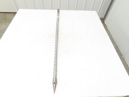 Meiki 148540 Metering Screw Injection Molding 36mm x 1050mm w/Tip 45.75" OAL