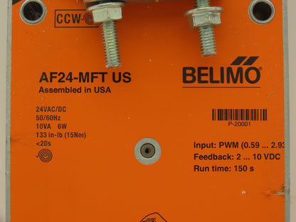Belimo AF24-MFT US HVAC Electric Damper Actuator 24VDC Spring Return 150 S Run