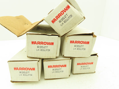 Arrow R352T Pneumatic Air Line Regulator 1/4" NPT 125psi Series R35 Lot of 6