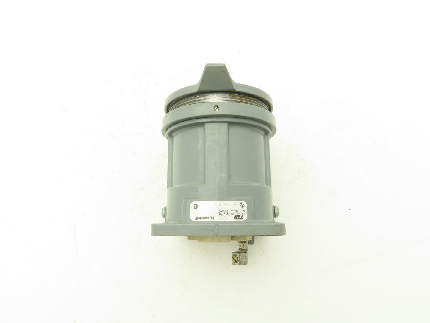 Russellstoll Receptacle W Flap Cover Lid Rubber Seal 60A 250/480VAC  3 Pole