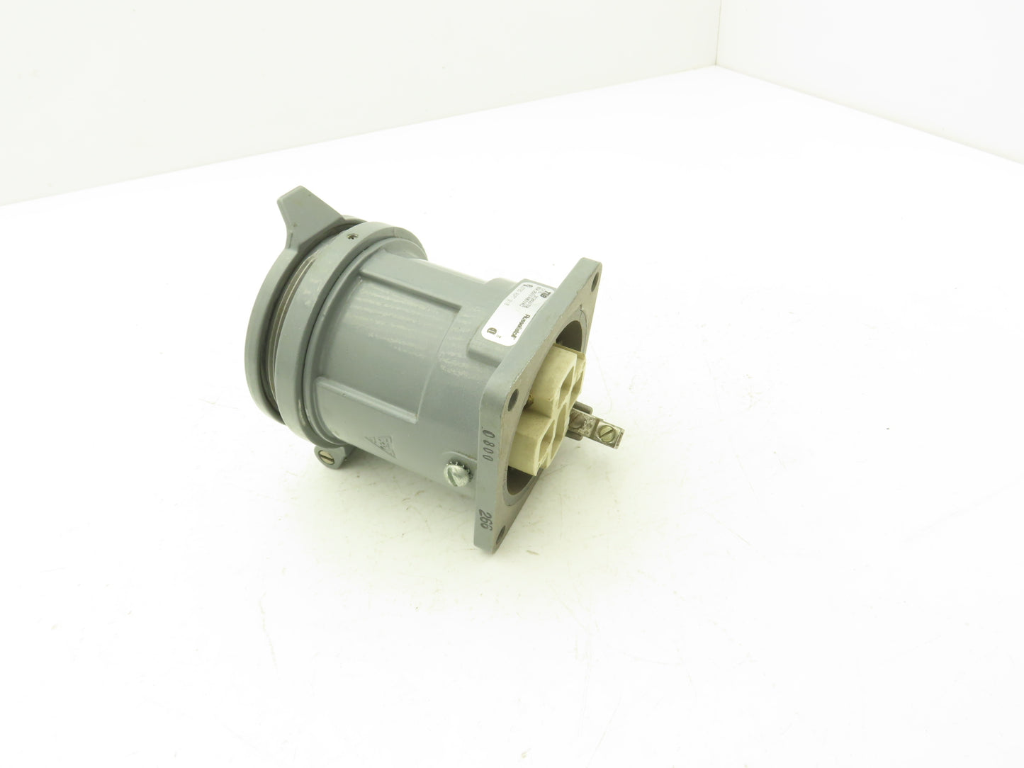 Russellstoll Receptacle W Flap Cover Lid Rubber Seal 60A 250/480VAC  3 Pole