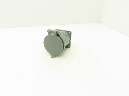 Russellstoll Receptacle W Flap Cover Lid Rubber Seal 60A 250/480VAC  3 Pole