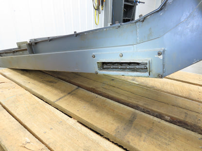 Hakusan 8' Chip Conveyor 17"W x 60" Infeed 45-49"H Discharge 230V 3PH