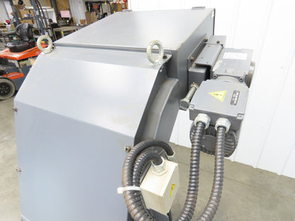 Hakusan 8' Chip Conveyor 17"W x 60" Infeed 45-49"H Discharge 230V 3PH