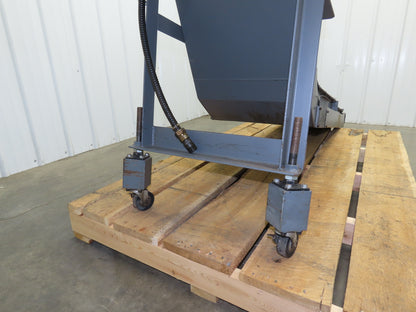 Hakusan 8' Chip Conveyor 17"W x 60" Infeed 45-49"H Discharge 230V 3PH