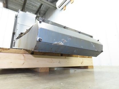 Hakusan 8' Chip Conveyor 17"W x 60" Infeed 45-49"H Discharge 230V 3PH