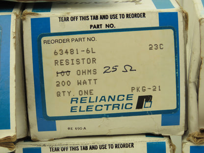 Reliance 63481-6L Resistor Assorted 2-10Ohms 6-15 1-25 1-75 1-100 Lot of 11