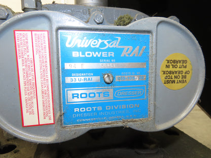 Conair Roots Dresser RAI 2" Vacuum Blower Positive Rotary Lobe 5Hp 230/460V