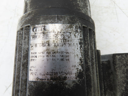 GTR Nissei H2LB-32R-750-T010A Gearmotor 750:1 Ratio 0.1kw 2.3rpm 220V 3PH