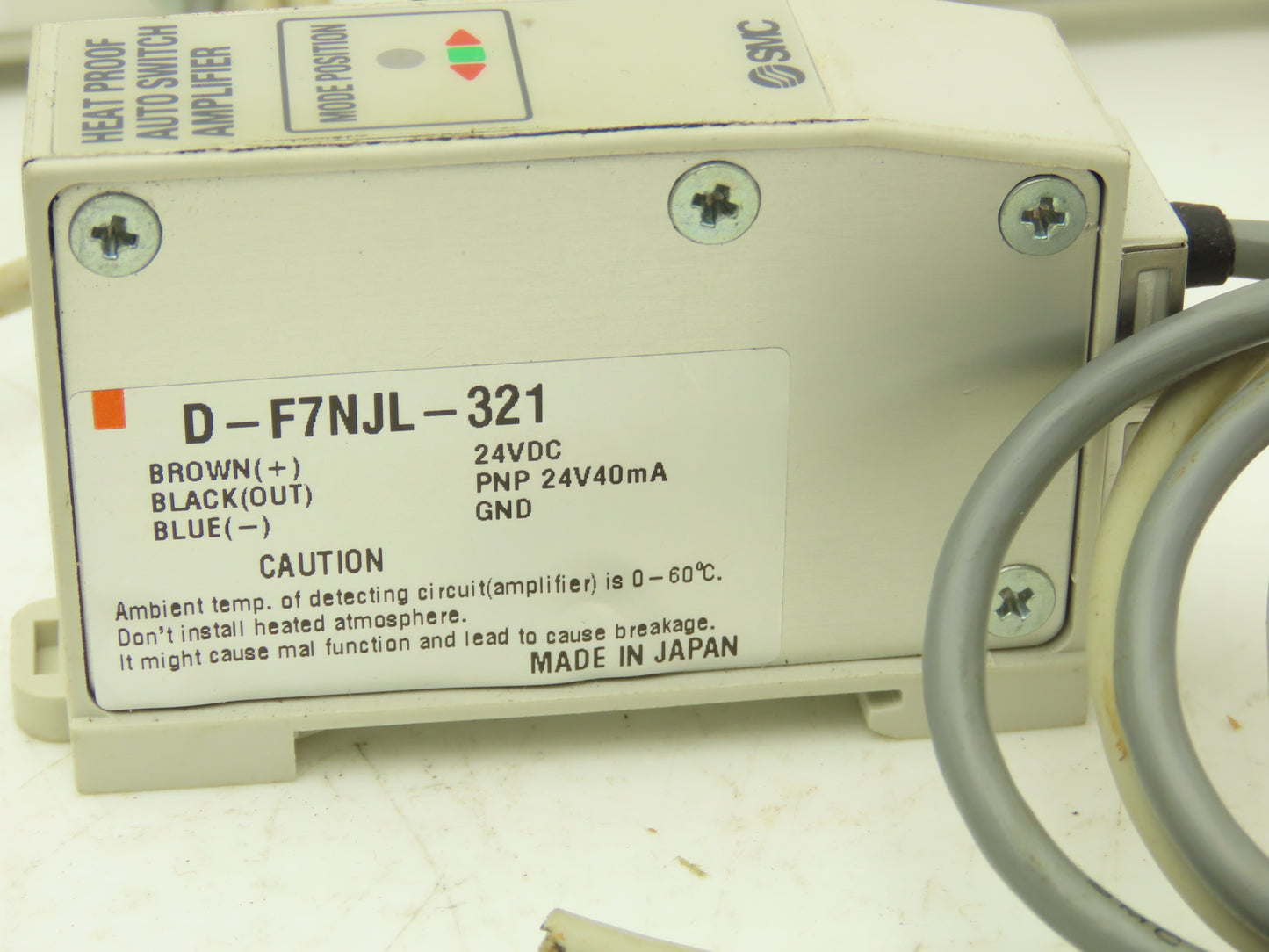 SMC D-F7NJL-321 Cylinder Auto Switch Control Solid State 24VDC