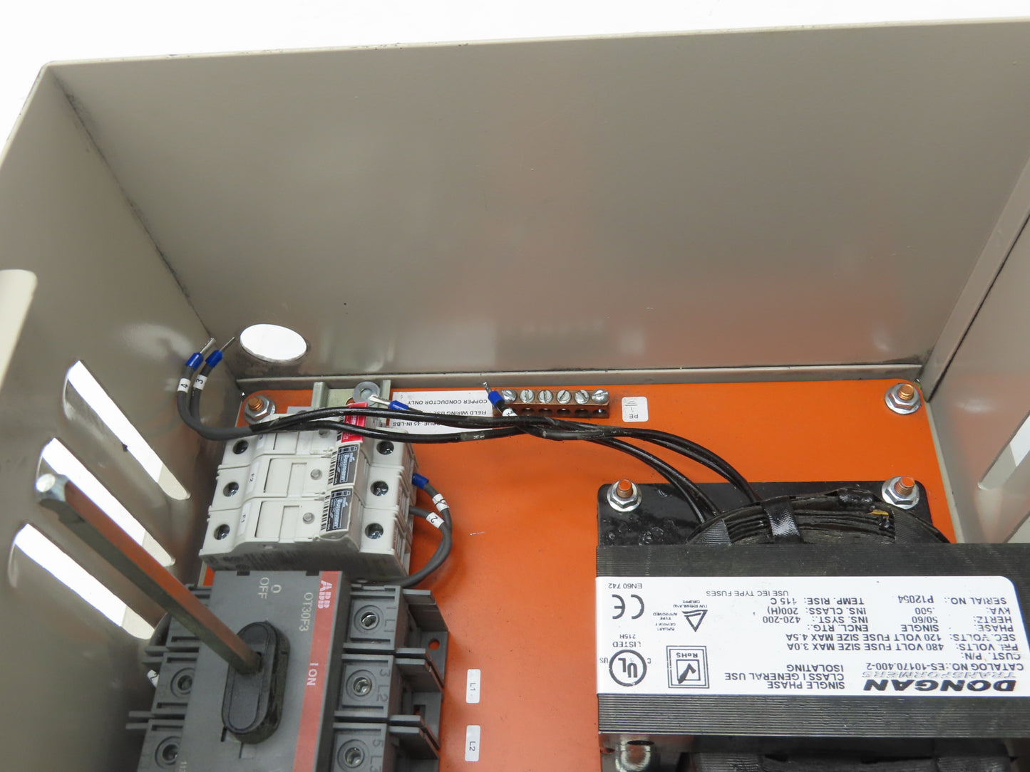 Dongan TDL-170 Transformer Lighting Disconnect 1/2KVA 1PH HV 480V LV 120V