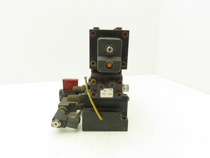 Parker H3227BGA49001A Directional Solenoid Valve Stack 24VDC 1/2"NPT 150PSI
