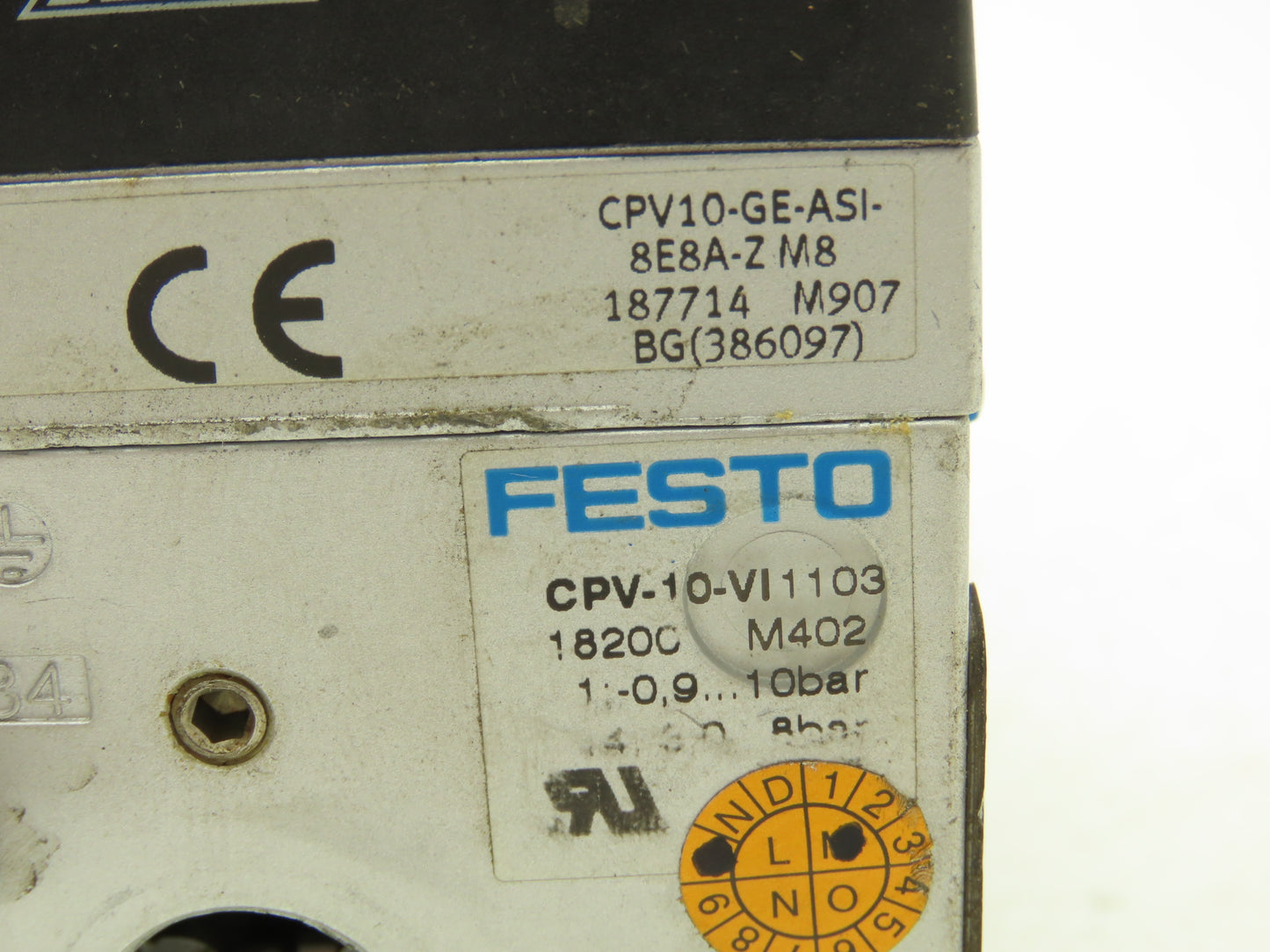Festo CPV10-GE-ASI-8E8A-Z M8 8-Station Solenoid Valve Manifold 24VDC 185880