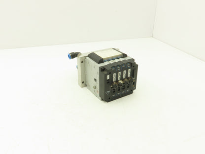 Festo 010855 Pneumatic 4 Valve Assembly 161 360 T302 Air Manifold