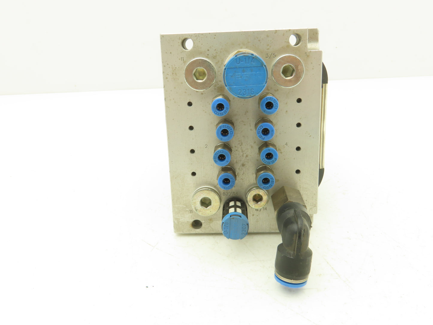 Festo 010855 Pneumatic 4 Valve Assembly 161 360 T302 Air Manifold