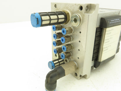 Festo 010855 Pneumatic 4 Valve Assembly 161 360 T302 Air Manifold