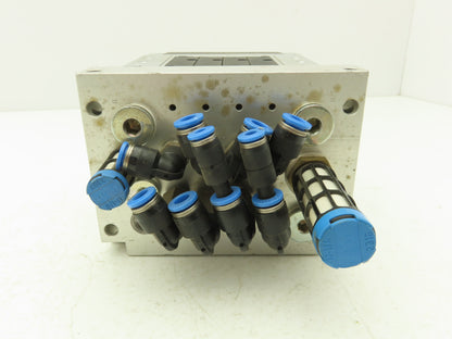 Festo 012040 Pneumatic 4 Valve Assembly 161 360 T302 Air Manifold