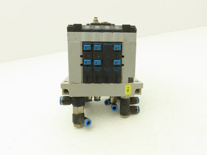 Festo 013161 Pneumatic 4 Valve Assembly 161 360 T302 Air Manifold