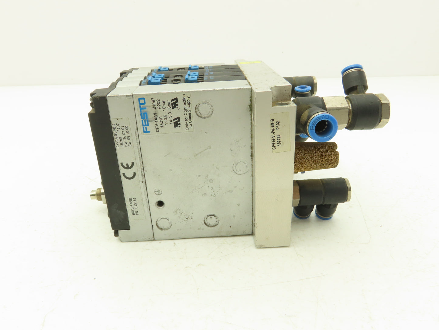 Festo 013161 Pneumatic 4 Valve Assembly 161 360 T302 Air Manifold