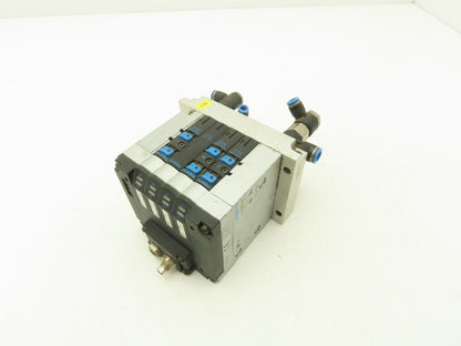 Festo 013161 Pneumatic 4 Valve Assembly 161 360 T302 Air Manifold