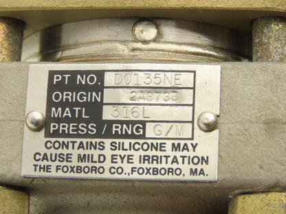 Foxboro 821GM-IK1SM2-A Pressure Transmitter 	20mA= 100psi 12.5-65V