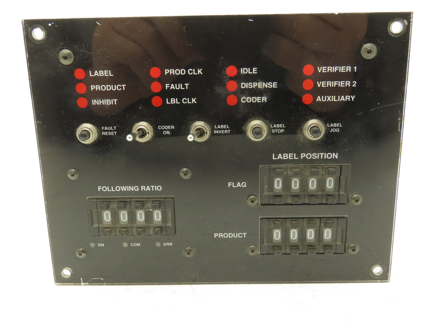 Label Control Panel Metering Circuit Board 2 Toggles 3 Resets 3 Counters