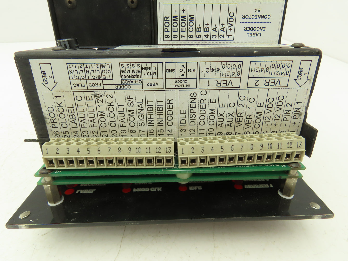 Label Control Panel Metering Circuit Board 2 Toggles 3 Resets 3 Counters