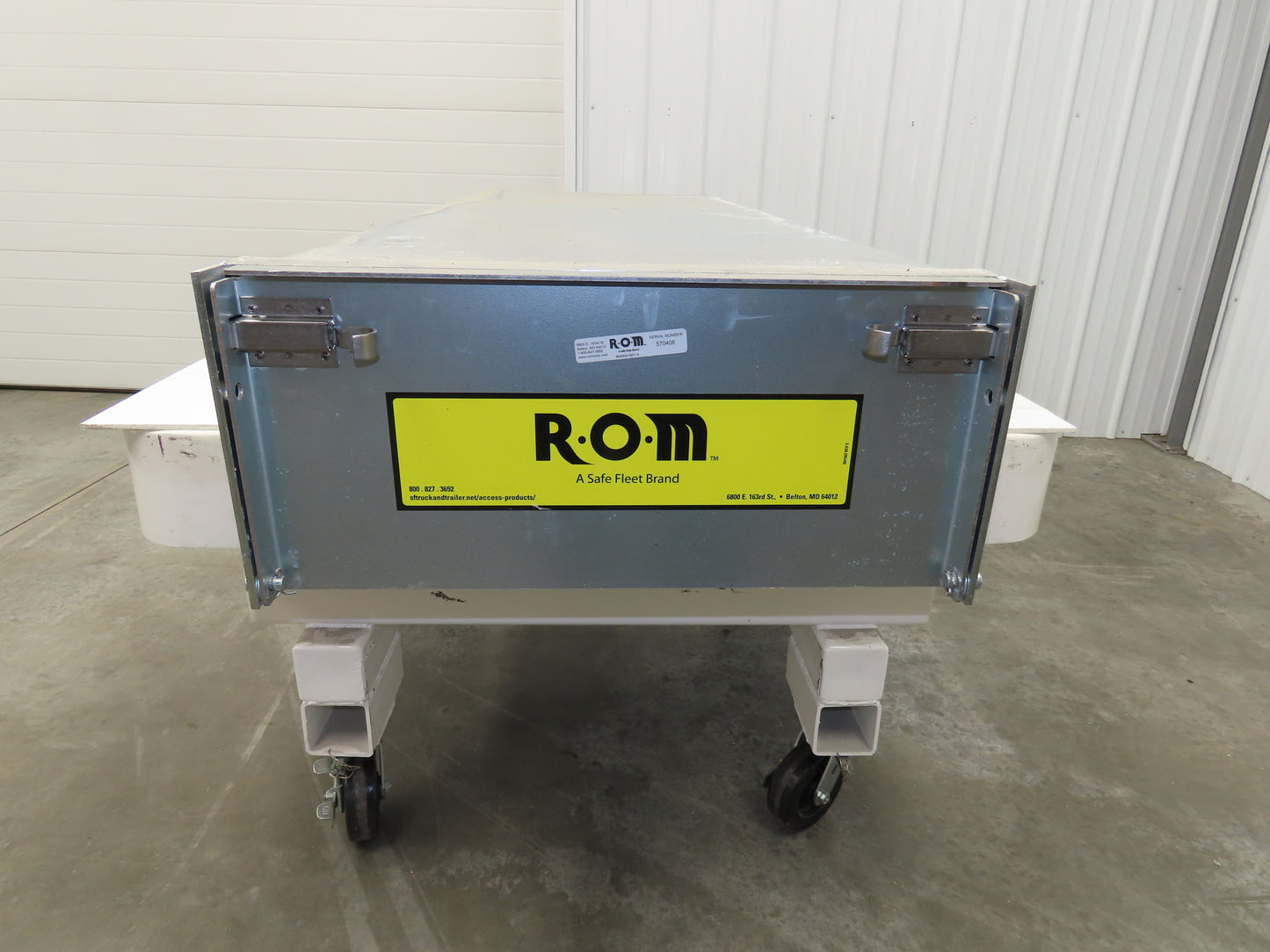 ROM Semi Trailer Side Stem Ladder & Carrier Storage Box Aluminum Step Safe Fleet