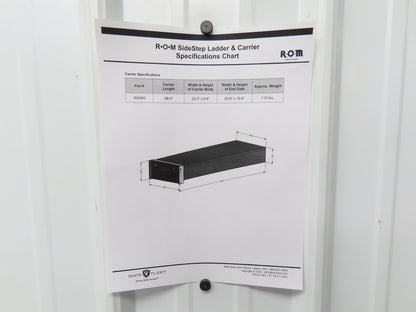 ROM Semi Trailer Side Stem Ladder & Carrier Storage Box Aluminum Step Safe Fleet