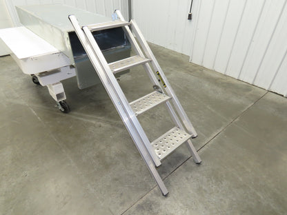 ROM Semi Trailer Side Stem Ladder & Carrier Storage Box Aluminum Step Safe Fleet