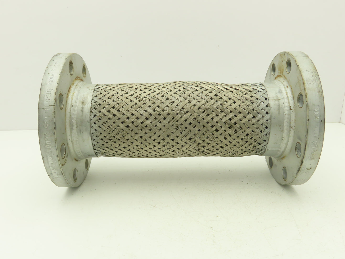 4"x 16" Steel Flanged Stainless Braided Flex Hose Pipe Expansion Joint 8-Bolt