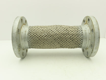 4"x 16" Steel Flanged Stainless Braided Flex Hose Pipe Expansion Joint 8-Bolt
