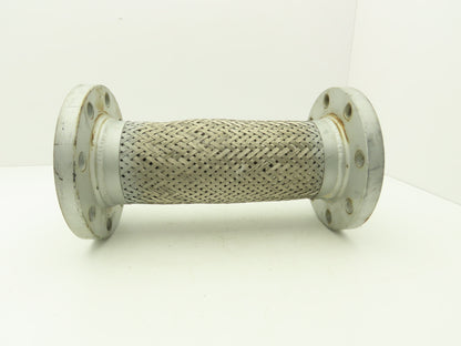 4"x 16" Steel Flanged Stainless Braided Flex Hose Pipe Expansion Joint 8-Bolt