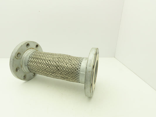 4"x 16" Steel Flanged Stainless Braided Flex Hose Pipe Expansion Joint 8-Bolt