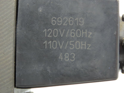 Parker D61VW011C4NYCF56 Directional Solenoid Valve 120V 50/60HZ 5000PSI P A B