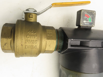 Atlas Copco DD550+ Compressed Air Filter 232psi with 3" Ball Valve 2901-2003-10