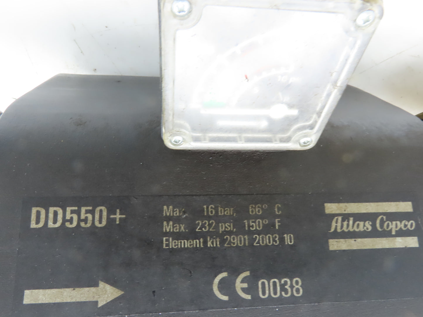 Atlas Copco DD550+ Compressed Air Filter 232psi with 3" Ball Valve 2901-2003-10