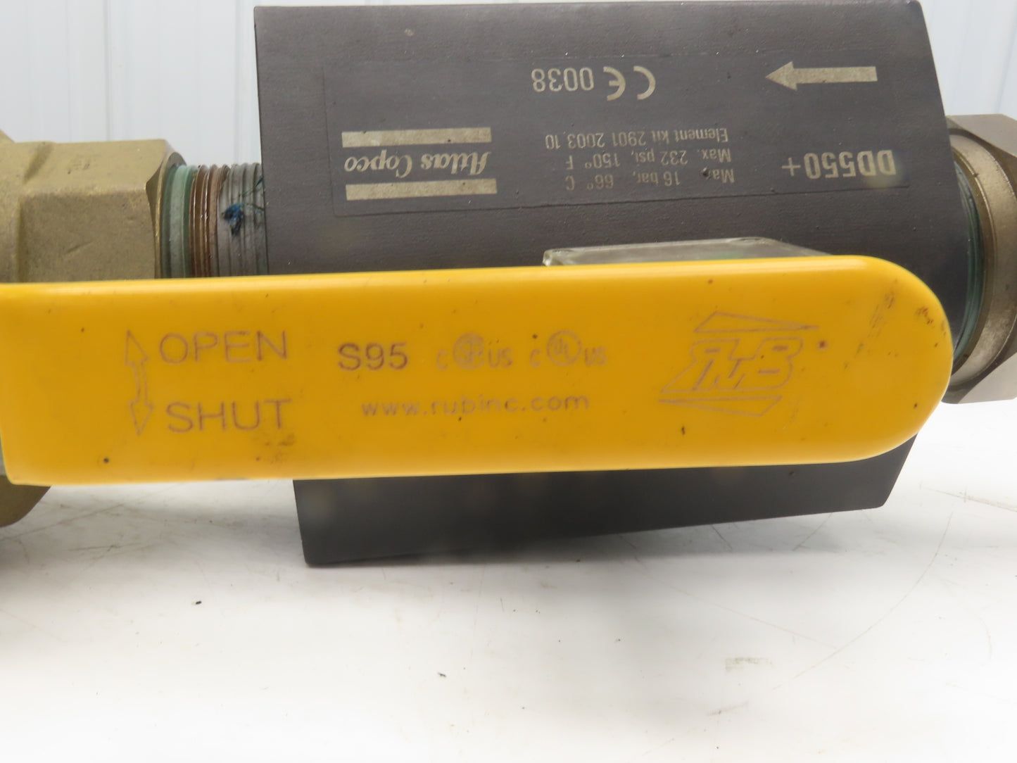 Atlas Copco DD550+ Compressed Air Filter 232psi with 3" Ball Valve 2901-2003-10