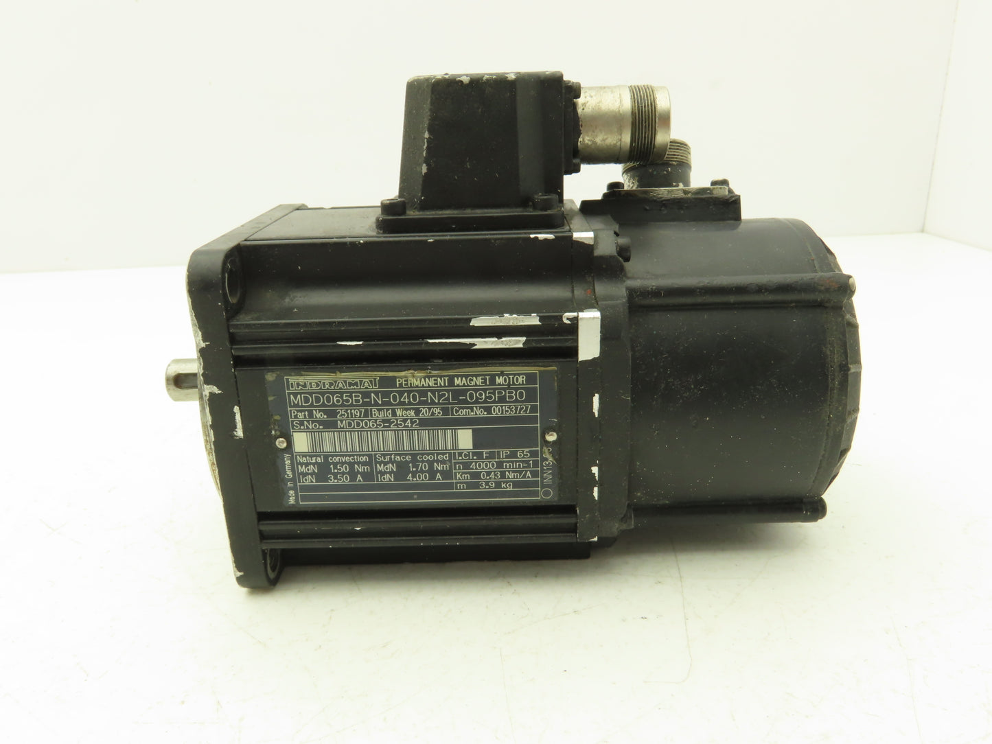 Indramat MDD065B-N-040-N2L-095PB0 Permanent Magnet Motor Servo