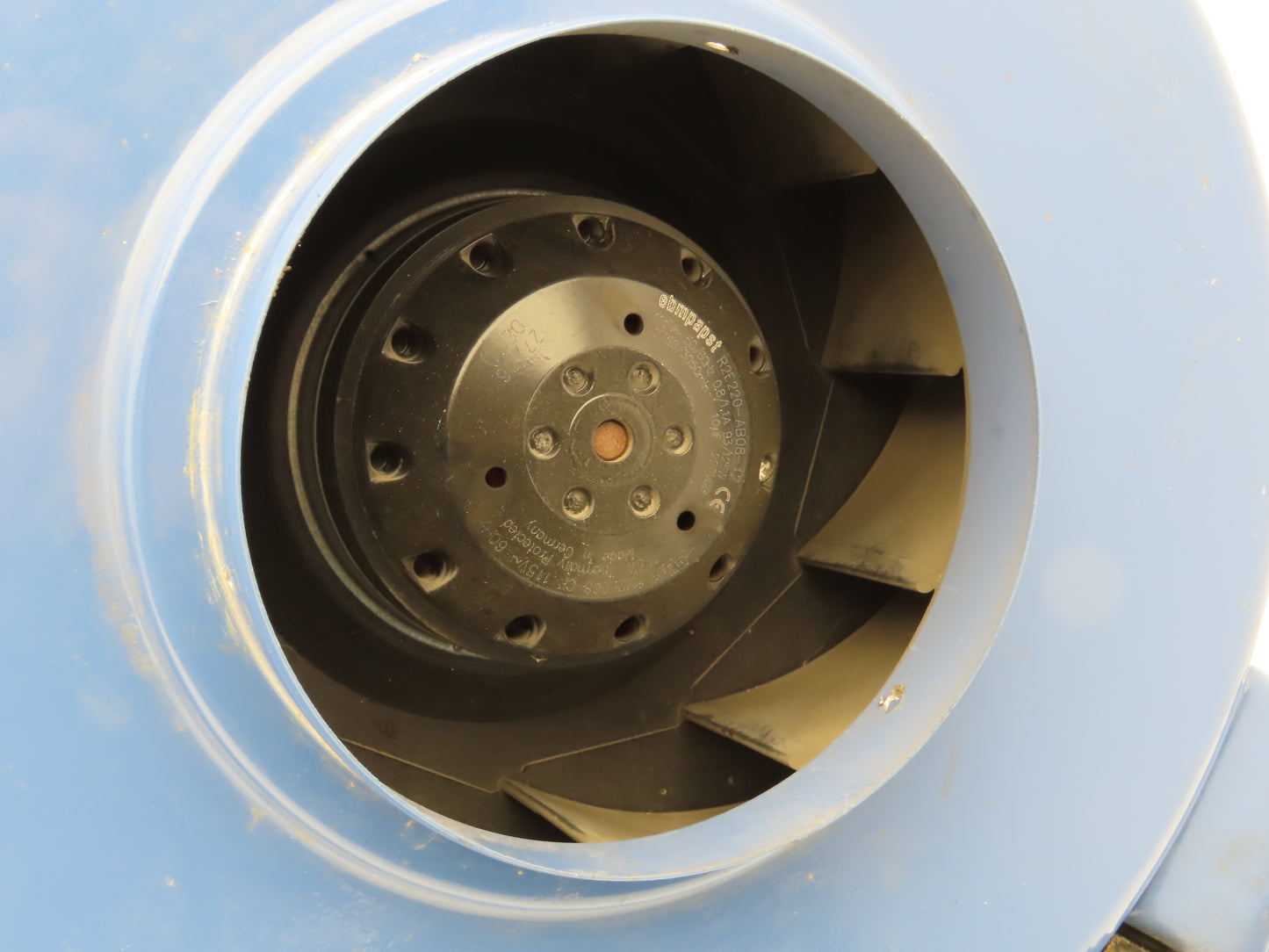 Fantech FX6XL Inline Exhaust Fan 6" Duct Blower 115V Ebm Papst R2E220-AB08-12