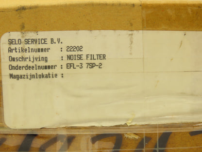 Fuji Electric EFL-3.7SP-2 3Ph RFI Line Filter Input 200-230VAC 50/60Hz 25A