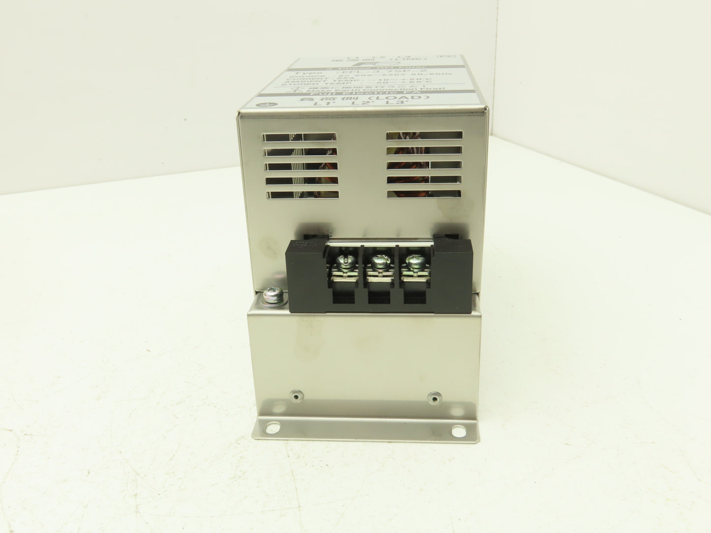 Fuji Electric EFL-3.7SP-2 3Ph RFI Line Filter Input 200-230VAC 50/60Hz 25A