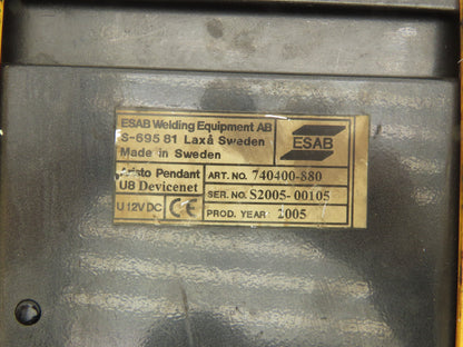 ESAB 740400-880 Welding Aristo Pendant Controller U8 Devicenet Weld Monitor